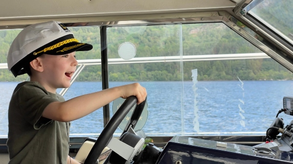 Harry on boat