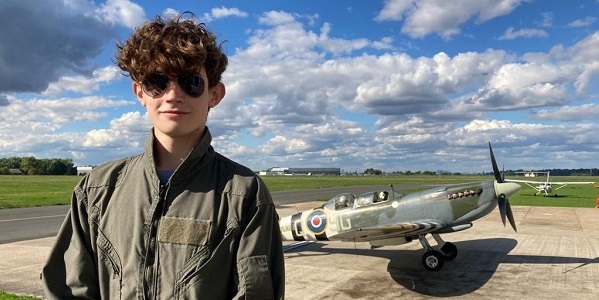 Marco with a Spitfire